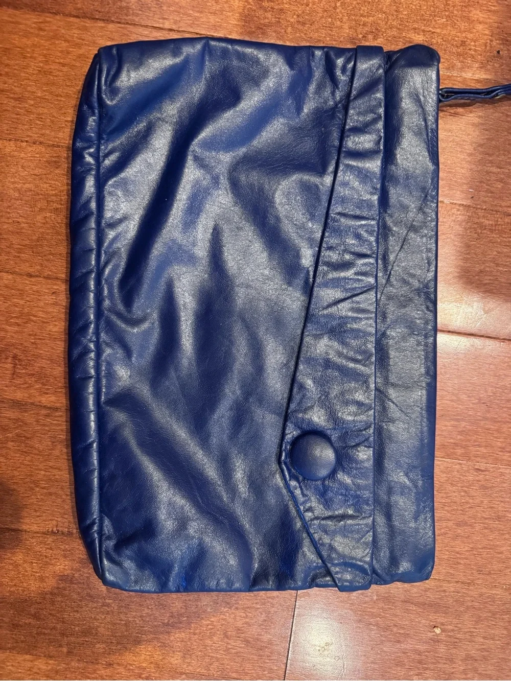 Bill Dorf Vintage Navy Leather Clutch